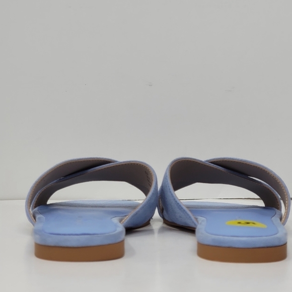 Stuart Weitzman Women's Size 5 Flat Slide Sandals Peony Light Blue New - Picture 7 of 11